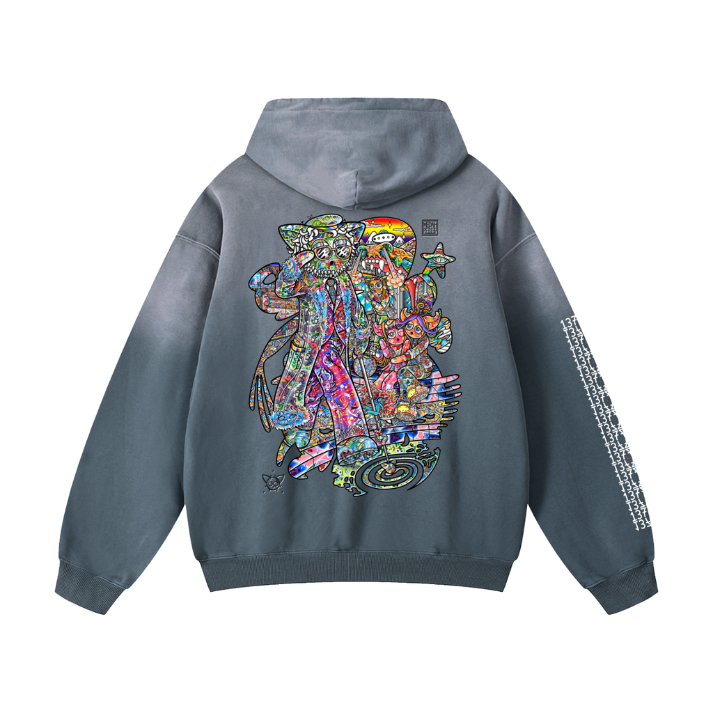 Blind Spot - Heavyweight Sunfade Oversized Hoodie