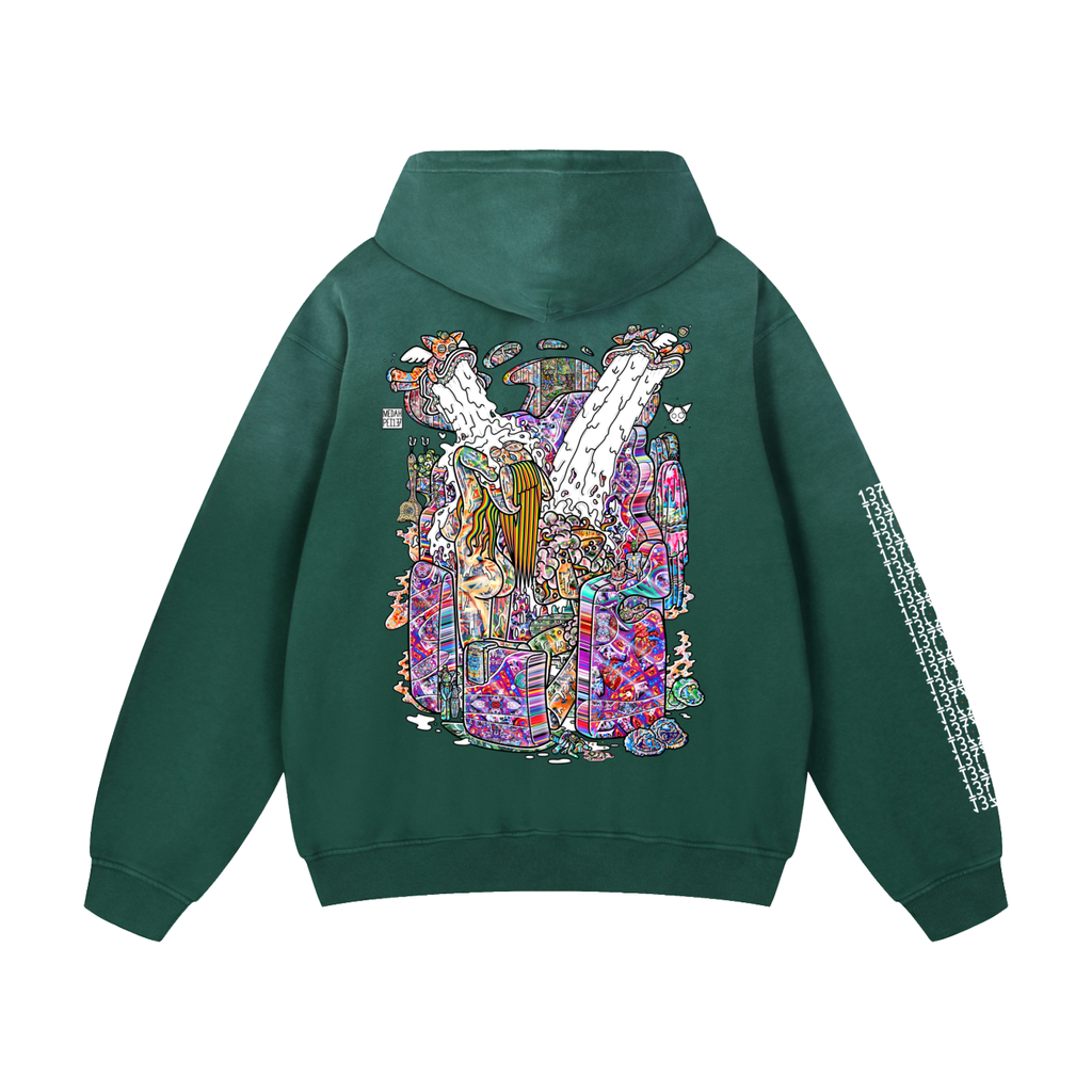 Shower Time - Heavyweight Sunfade Oversized Hoodie