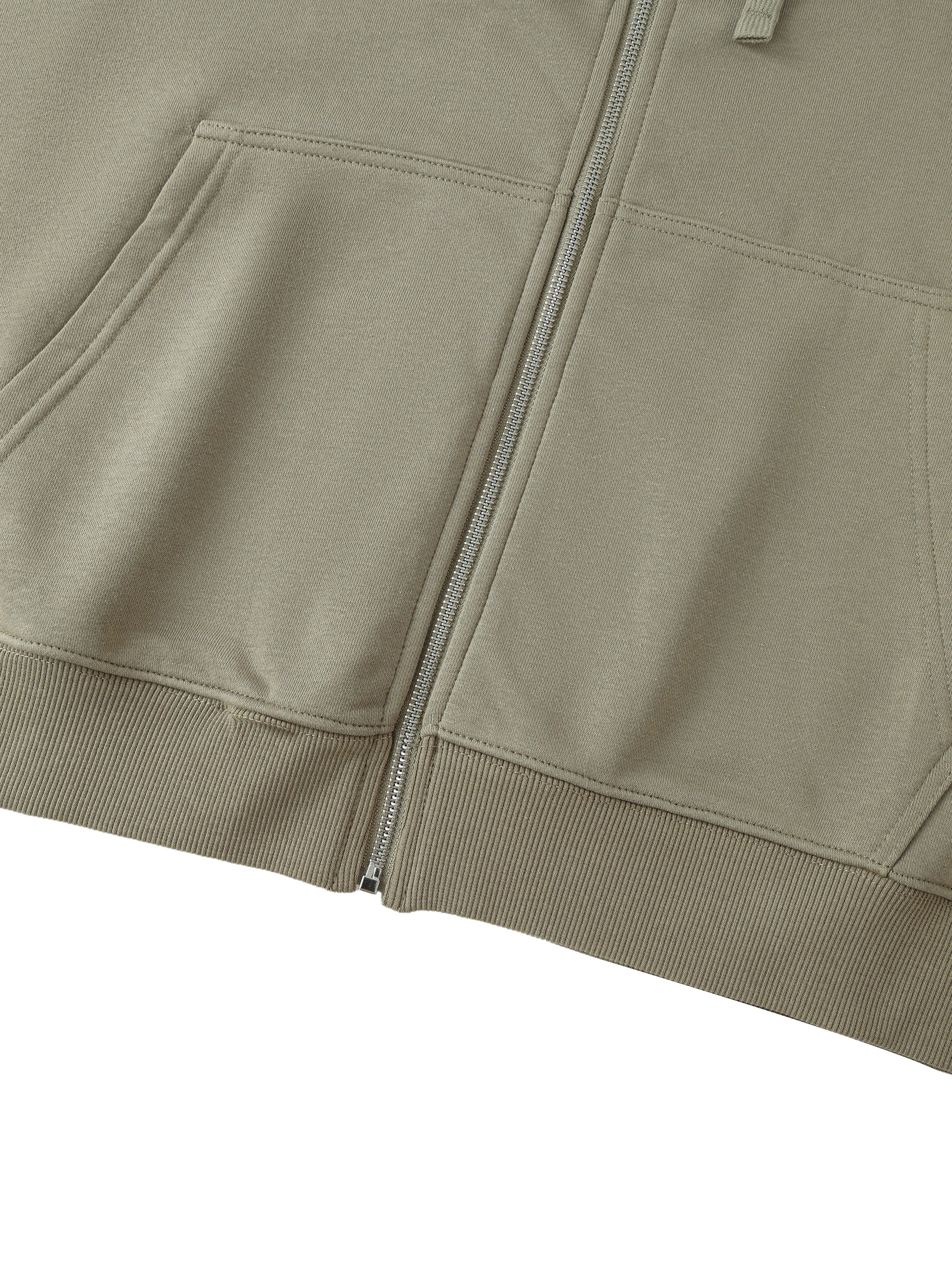 Combination Chatter- Drop-Shoulder Zip Up Hoodie